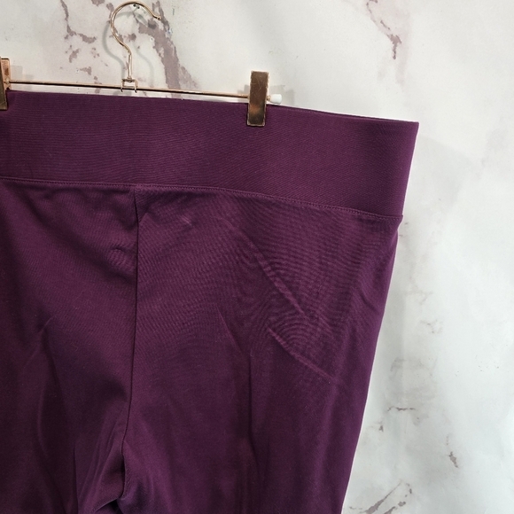 Torrid Pants Womens 3 3X Regular Purple Stretch Pull On Ponte Pixie High Rise - Picture 11 of 12